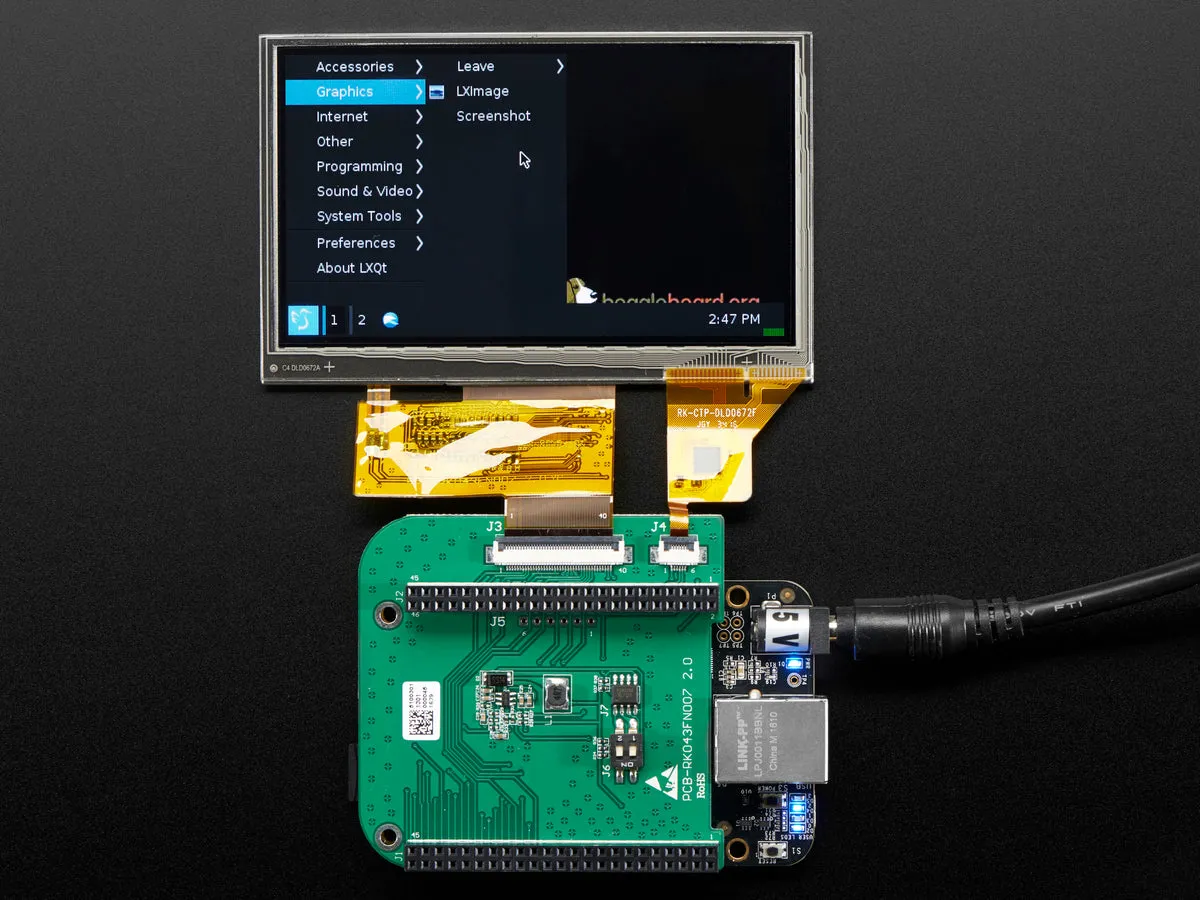 4.3\" LCD Capacitive Touchscreen Display Cape for BeagleBone"