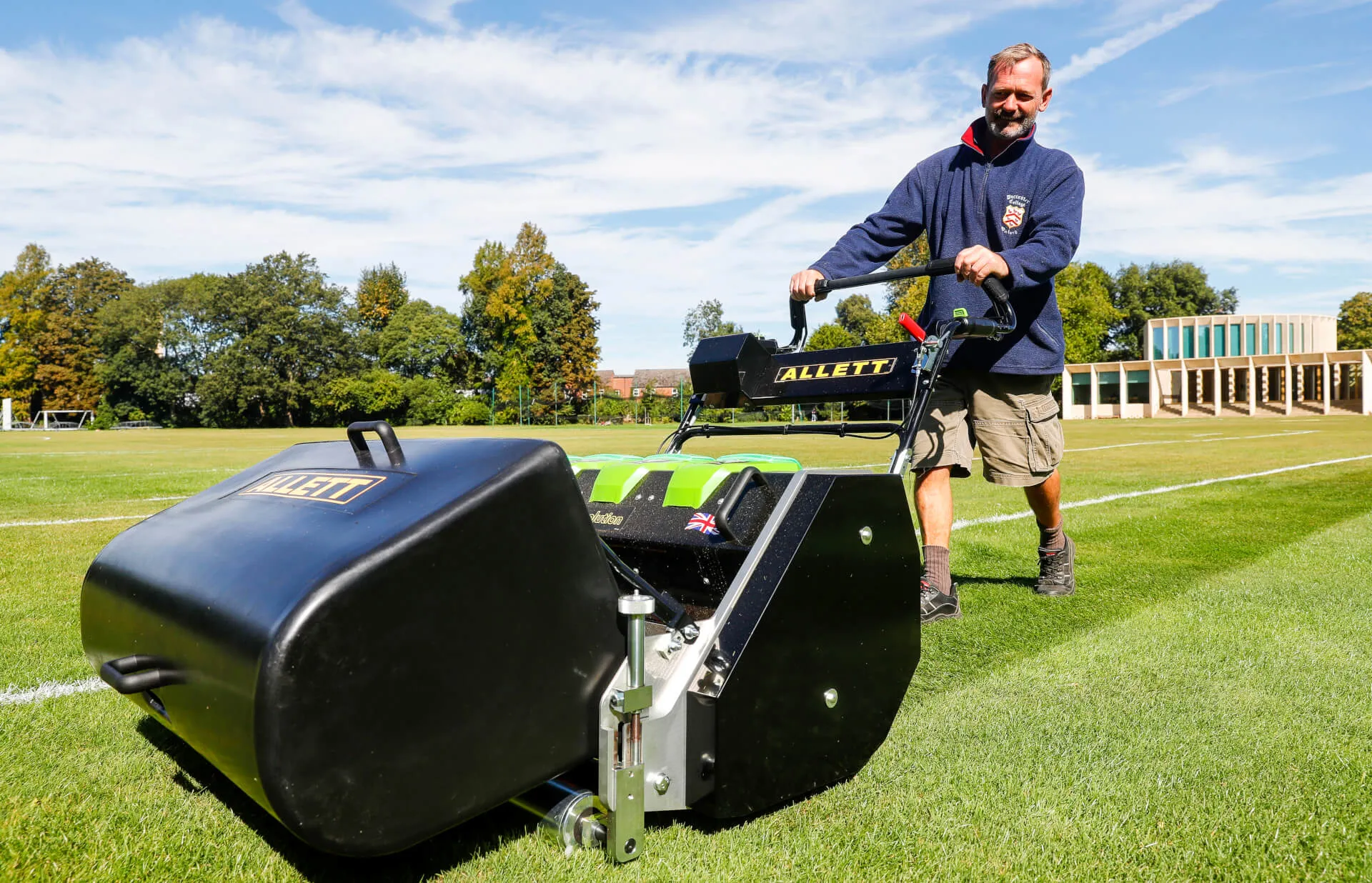 Allett C34/2 Evolution Cylinder Mower (Power-unit with Grassbox)