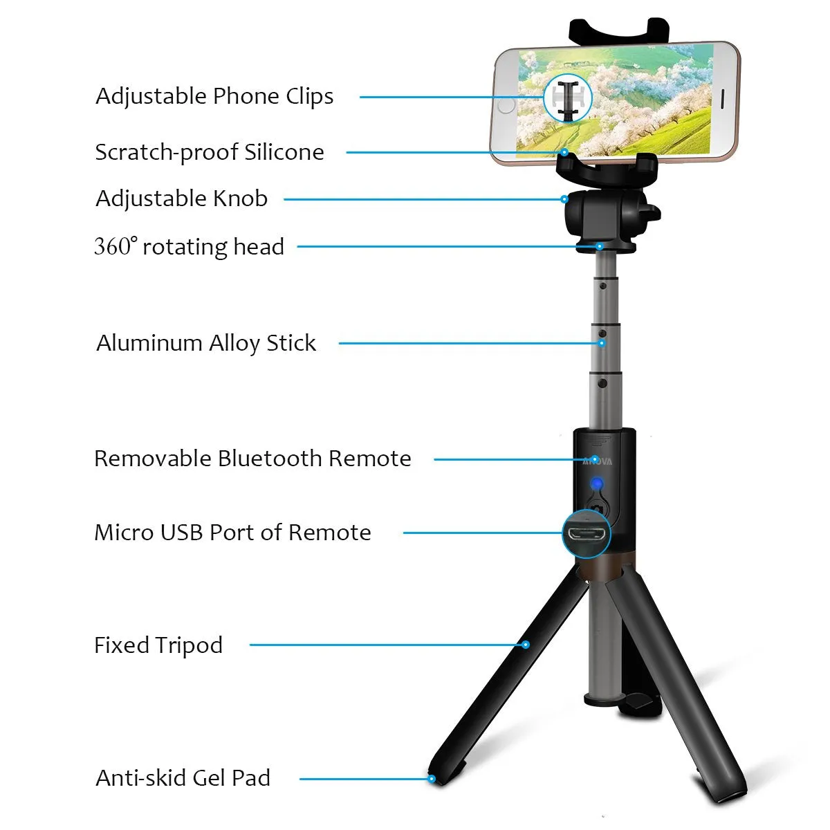 Alloy Selfie Stick | Tripod & Monopod