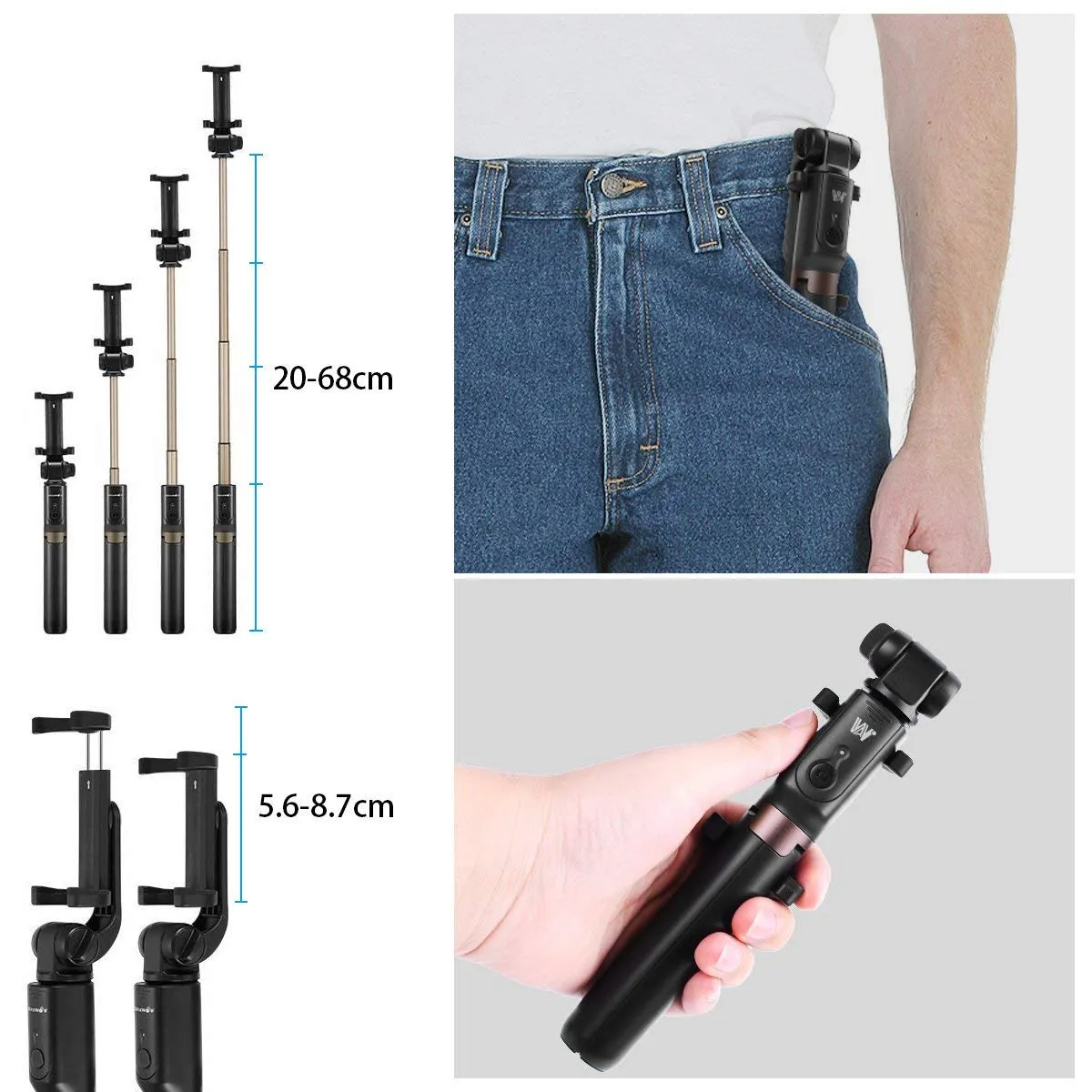 Alloy Selfie Stick | Tripod & Monopod