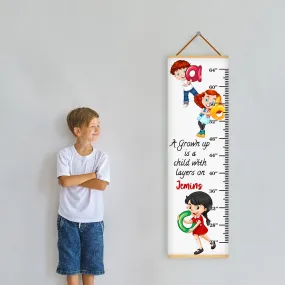 Alphabet theme Kids Growth scale