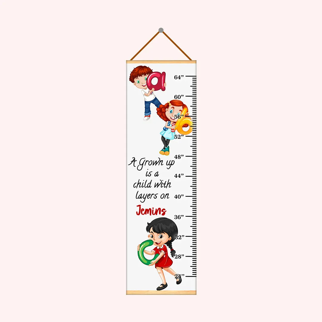 Alphabet theme Kids Growth scale