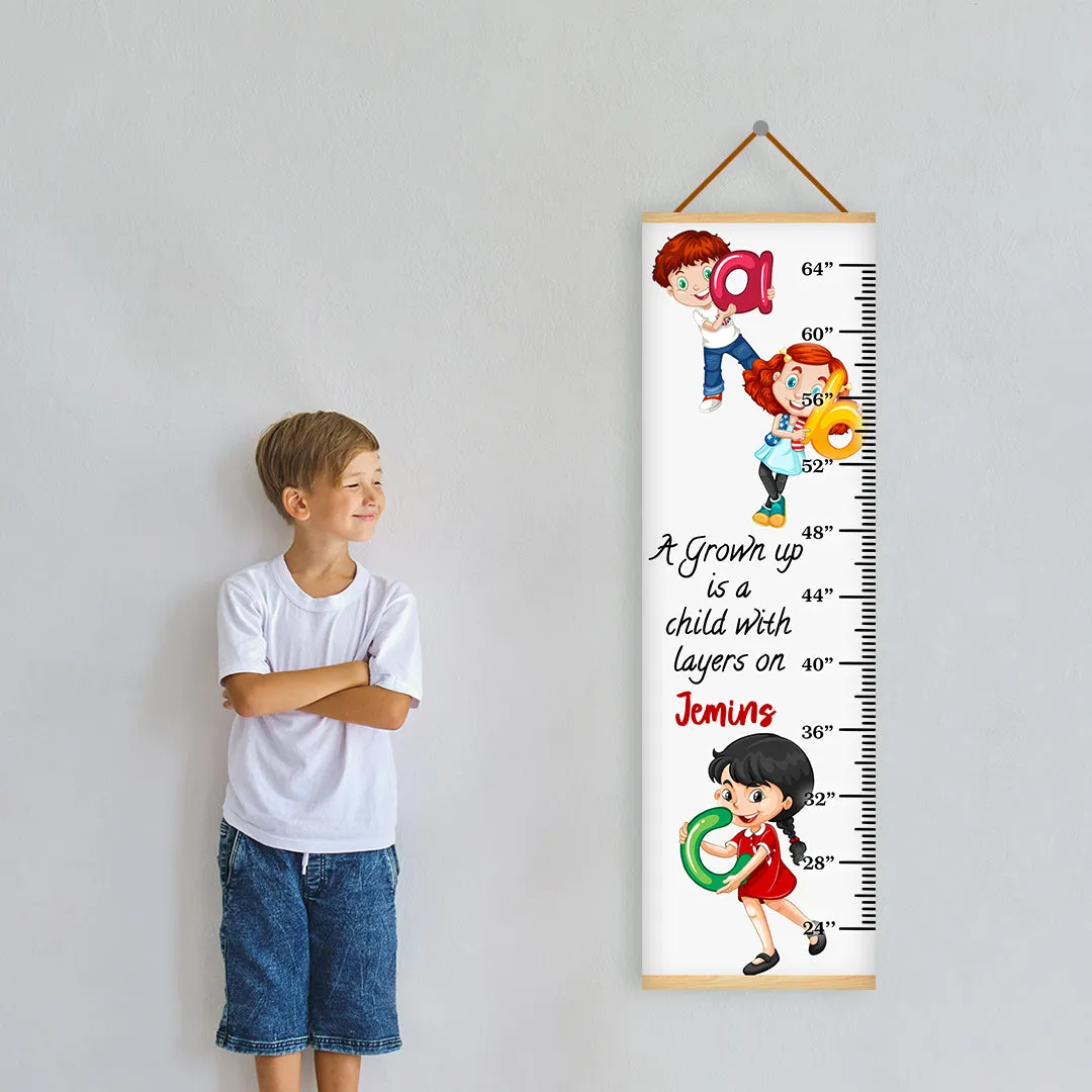 Alphabet theme Kids Growth scale