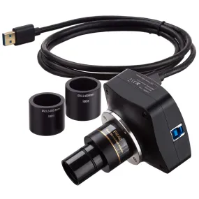 AmScope MU Series 3.1MP Monochrome Global-Shutter CMOS USB 3.0 Microscope Camera