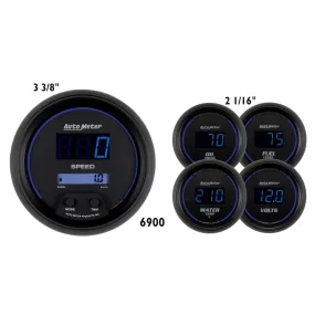 AutoMeter 6900 GAUGE KIT; 5 PC; 3 3/8in./2 1/16in.; ELEC SPEEDOMETER; DIGITAL; BLK W/BLUE LED