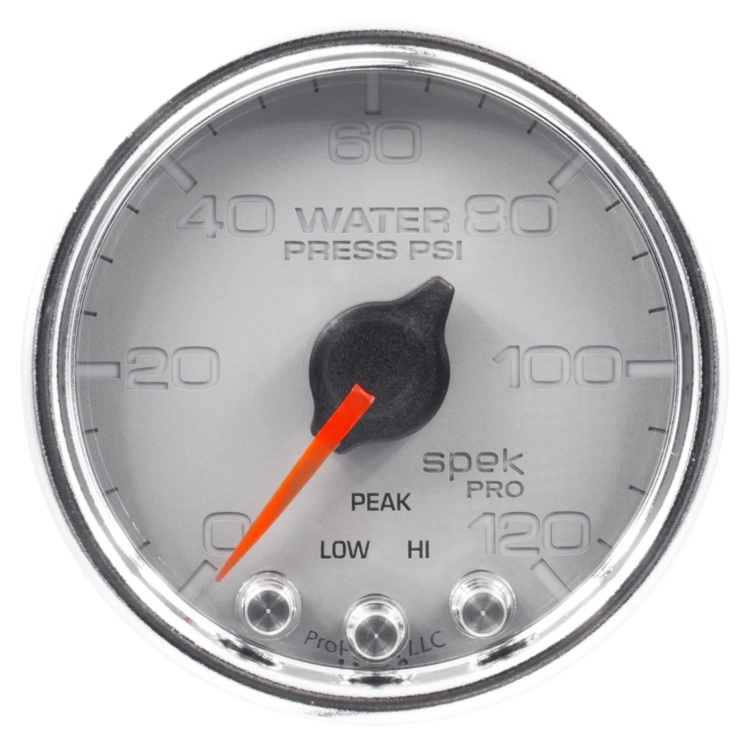 AutoMeter P34521 GAUGE; WATER PRESS; 2 1/16in.; 120PSI; STEPPER MOTOR W/PEAK/WRN; SLVR/CHRM; SPEK