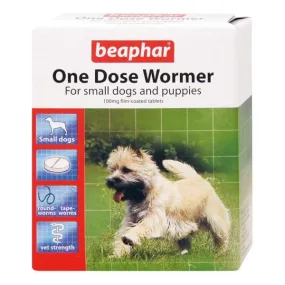 Beaphar One Dose Worming Tablets for Puppies and Dogs (up to 6kg) 3 Tab