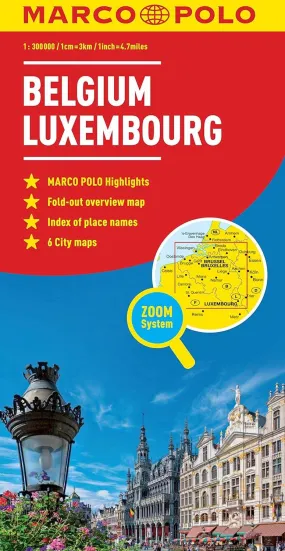 Belgium & Luxembourg Road Map by Marco Polo (2017)