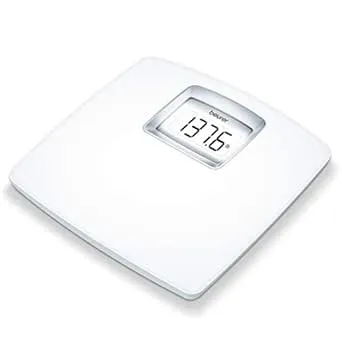 Beurer PS25 Digital Bathroom Scale for Body Weight – 400lb Weight Capacity, Auto-Calibrate, XL Backlit Display – Glass Weight Scale, Precise and Accurate Digital Scale, Body Scale