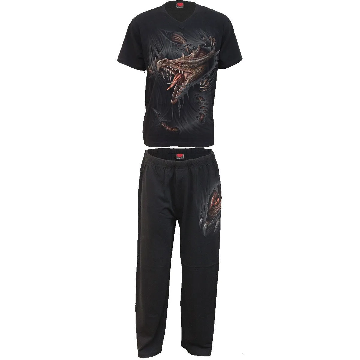 BREAKING OUT - 4pc Mens Gothic Pyjama Set