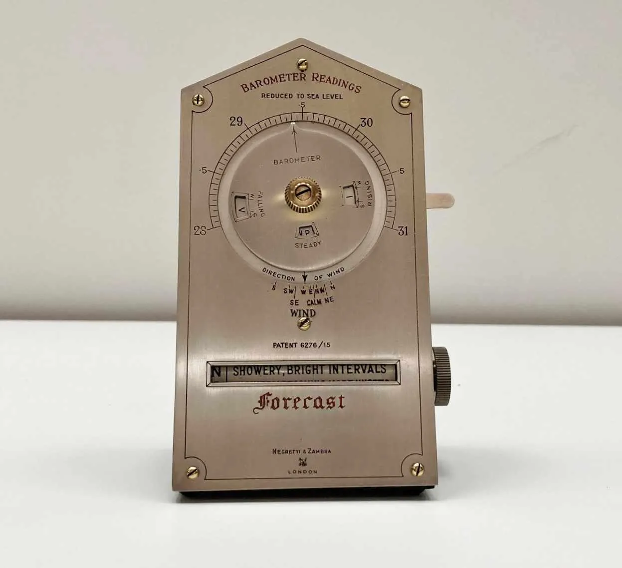 Early Twentieth Century Desktop Weather Forecaster by Negretti & Zambra London