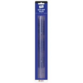 Easy Grip Ruler - 12" School Stationery Plastic Measure Maths Drawing