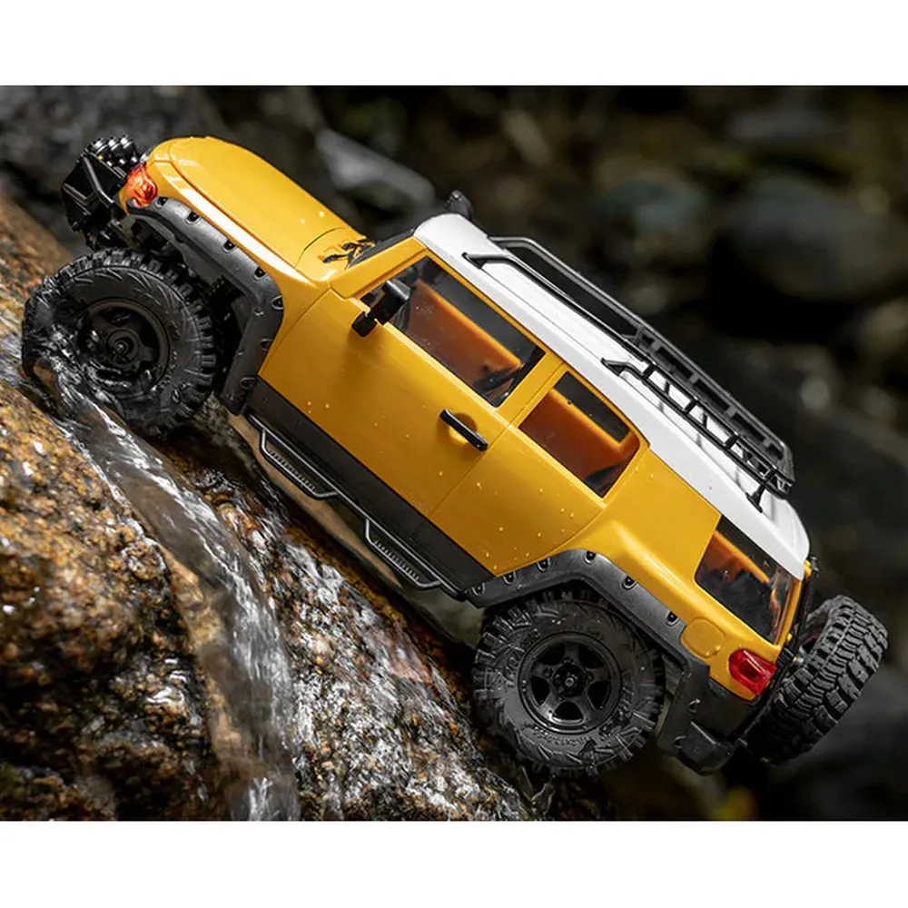 FMS (RTR) 1:18 Toyota FJ Cruiser 4WD Rock Crawler w/Tx, LiPo & Charger (Yellow/White)