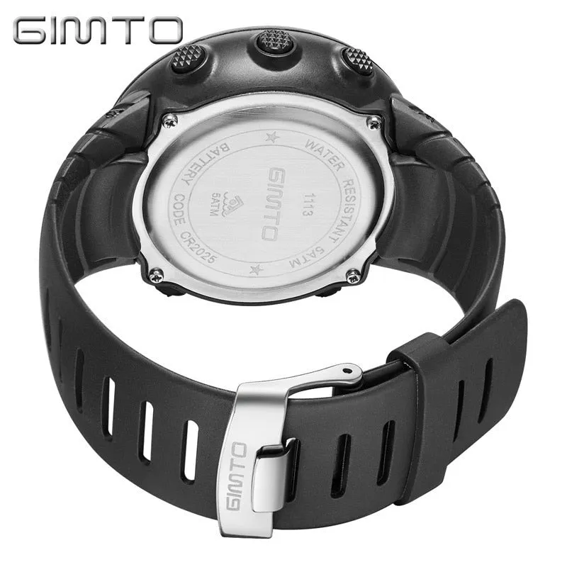 GIMTO Smart Watch Men Bluetooth Pedometer Stopwatch Digital LED Electronics Sport Watches For Men Smartwatch relogio masculino