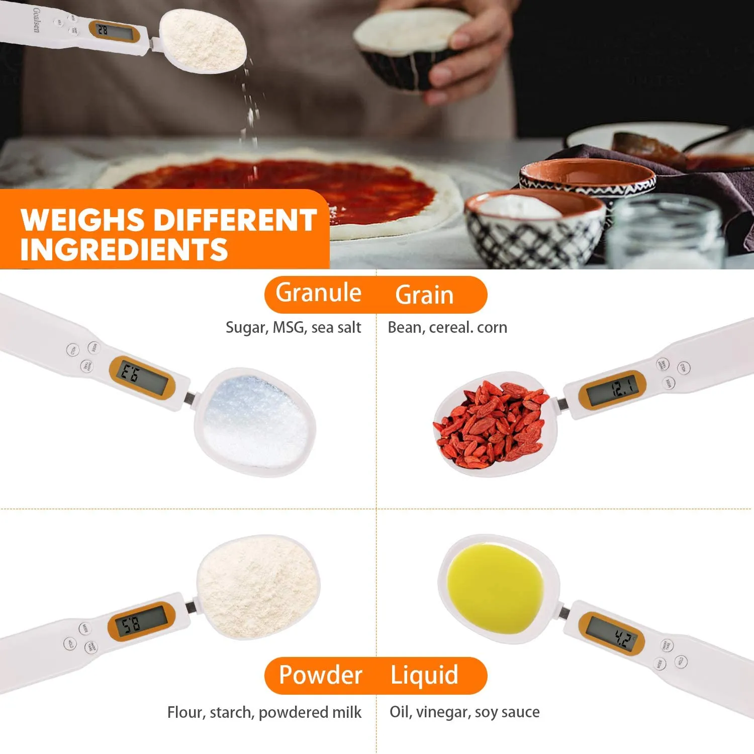 Kitchen Scales Measuring Cup 500g Baking Accessories LCD Display Electronic Digital Spoon Power