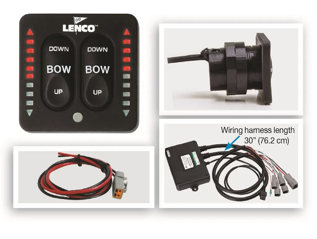 Lenco LED Two-Piece Indicator Switch with Pigtail for Dual Actuator Systems