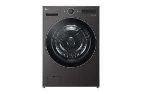 LG Black Steel 5.8 cu. ft. Front Load Washer with AI DD™ 2.0 and LCD Knob - WM6700HBA