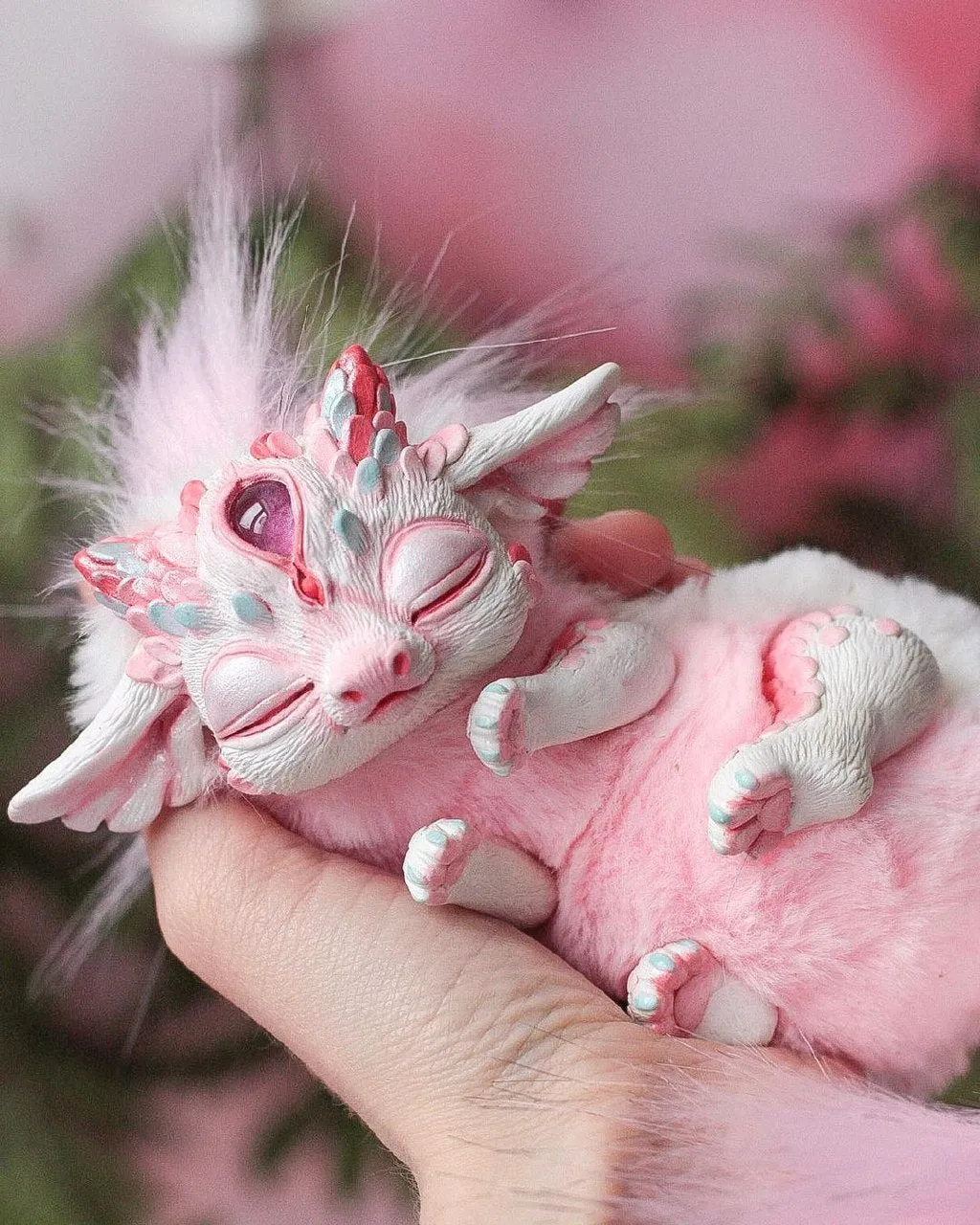 Pink baby dragon(sleepy)