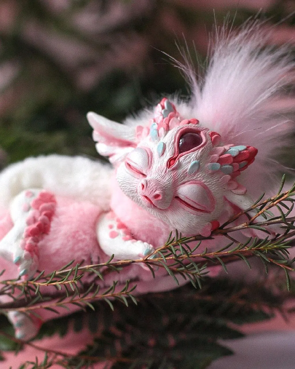 Pink baby dragon(sleepy)