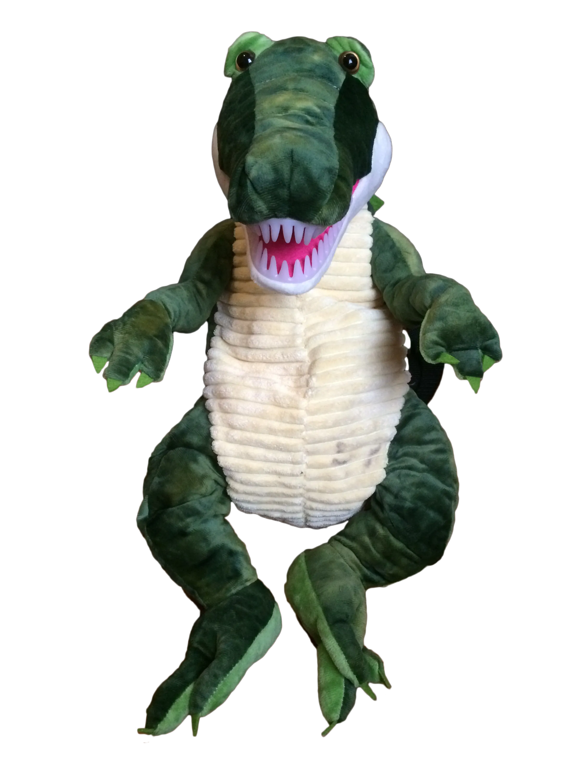 Realistic Huggable Alligator Backpack w/ Teeth