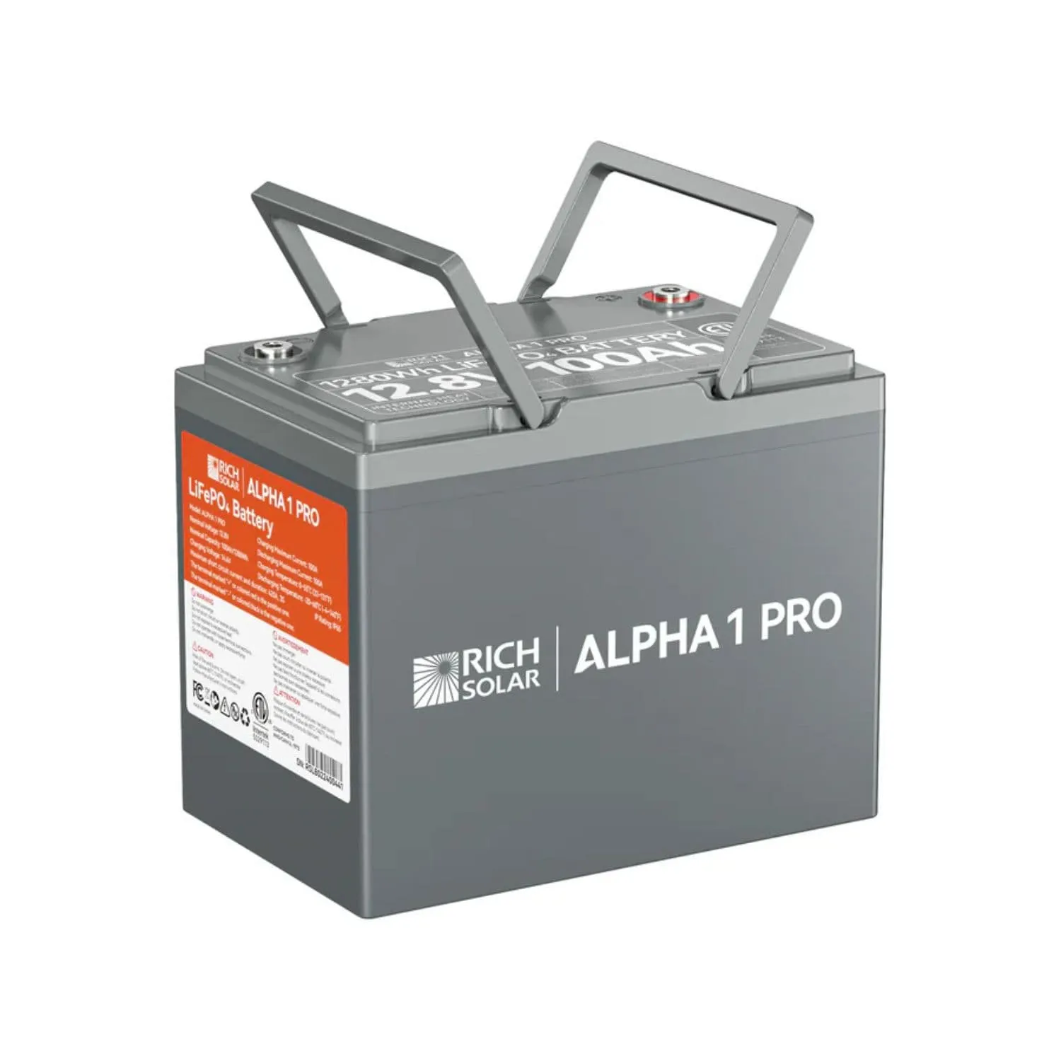 Rich Solar ALPHA 1 | 12V 100Ah LiFePO4 Battery | Internal Heating and Bluetooth Function