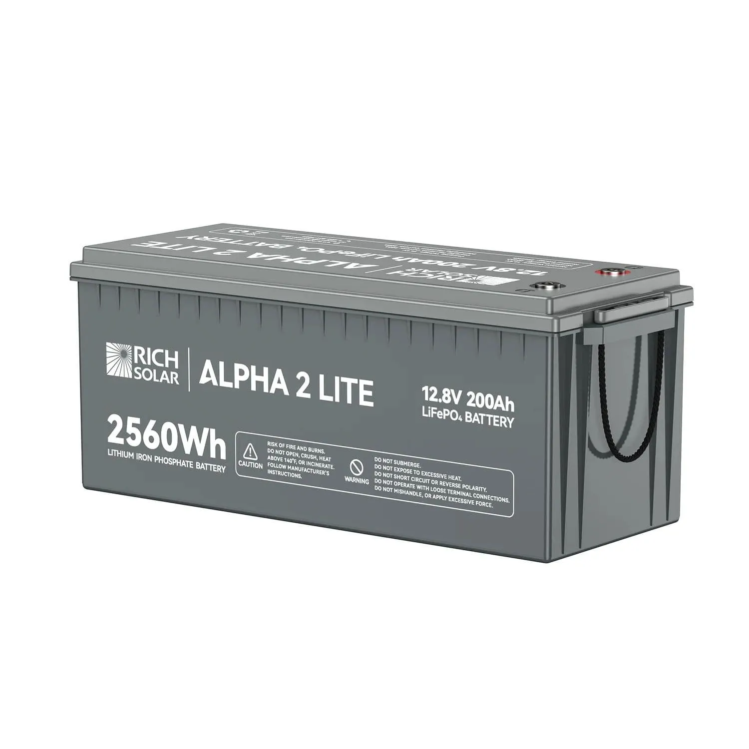 Rich Solar ALPHA 2 | 12V 200Ah LiFePO4 Battery | Internal Heating and Bluetooth Function