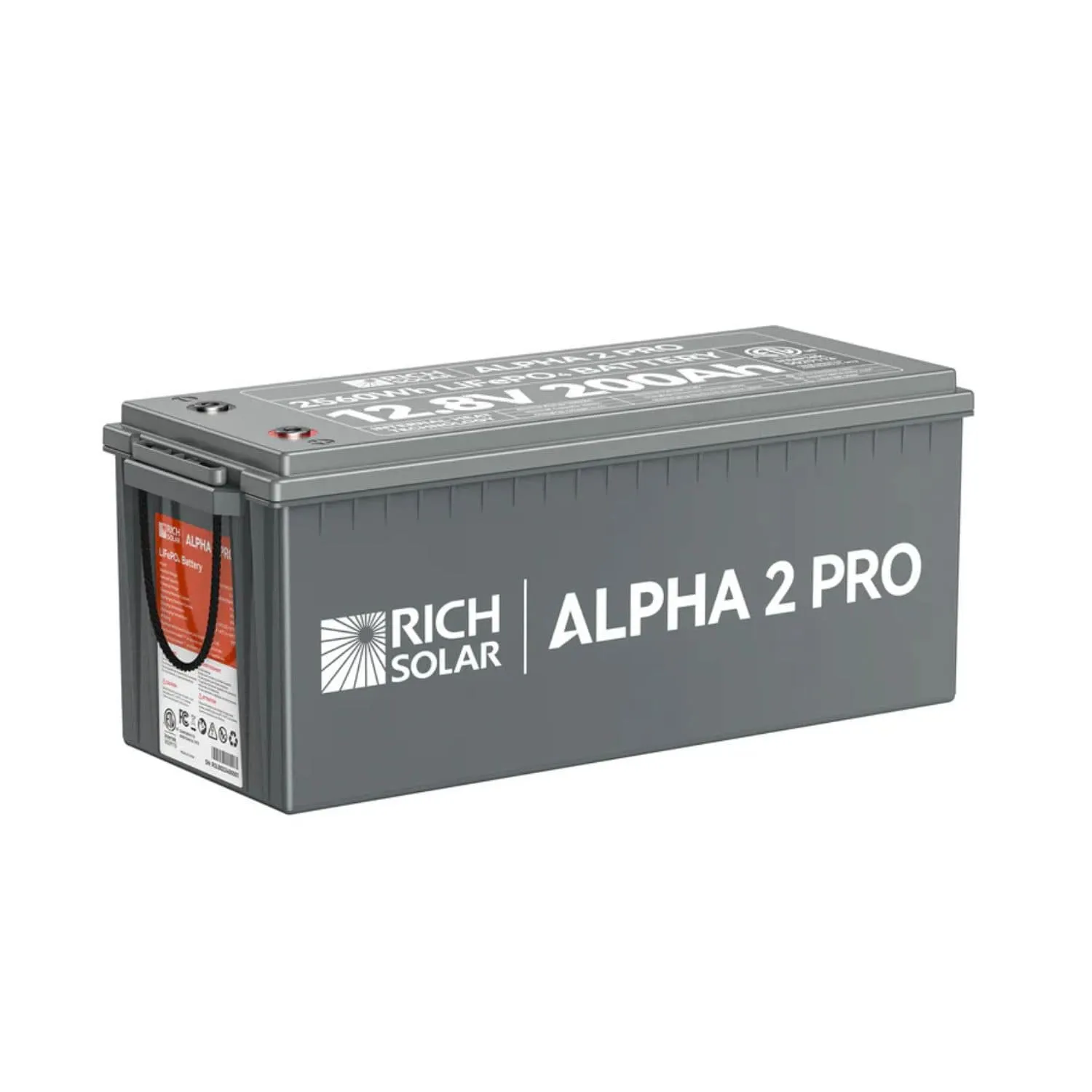 Rich Solar ALPHA 2 | 12V 200Ah LiFePO4 Battery | Internal Heating and Bluetooth Function