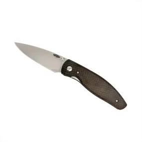 Three Rivers Mfg ATOM Linerlock 3.5" Tumbled CPM-MagnaCut Blade Matte Carbon Fiber