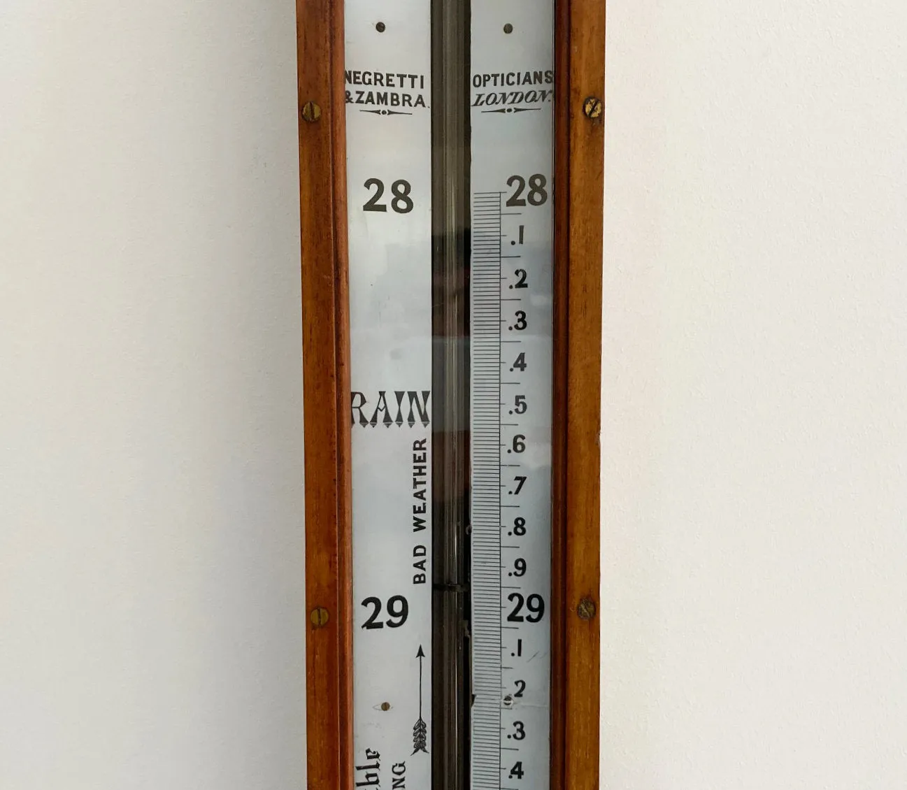 Victorian Long Range Glycerine Barometer by Negretti & Zambra London